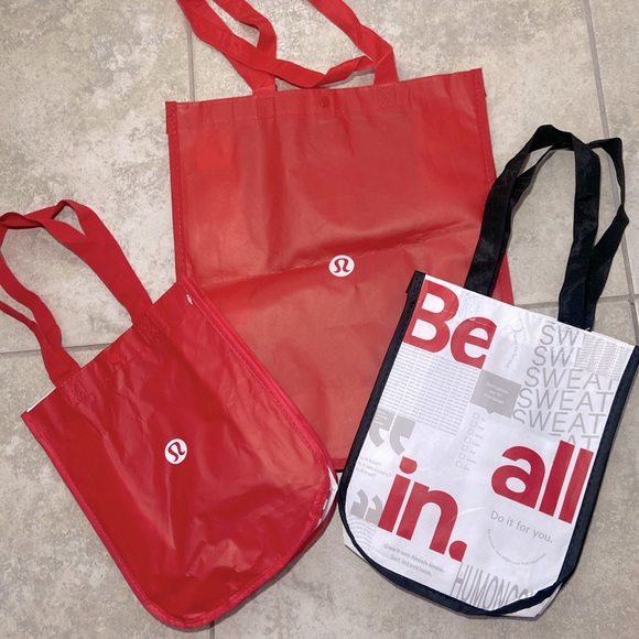lululemon athletica Handbags - Lululemon Reusable 3 Bag Bundle